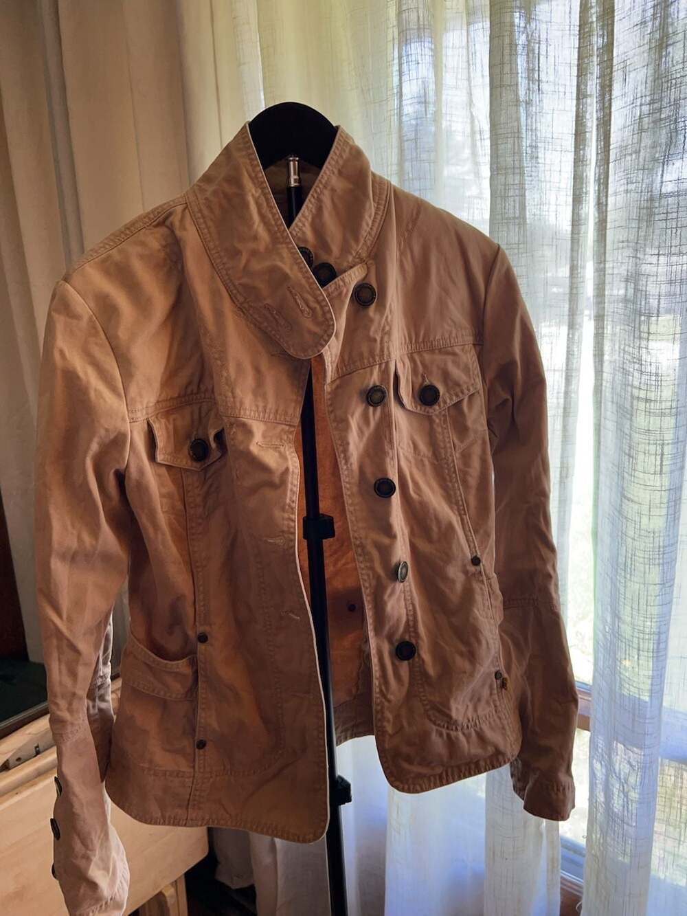 twilltwentytwo Women's Tan Cotton Utility Jacket Size M